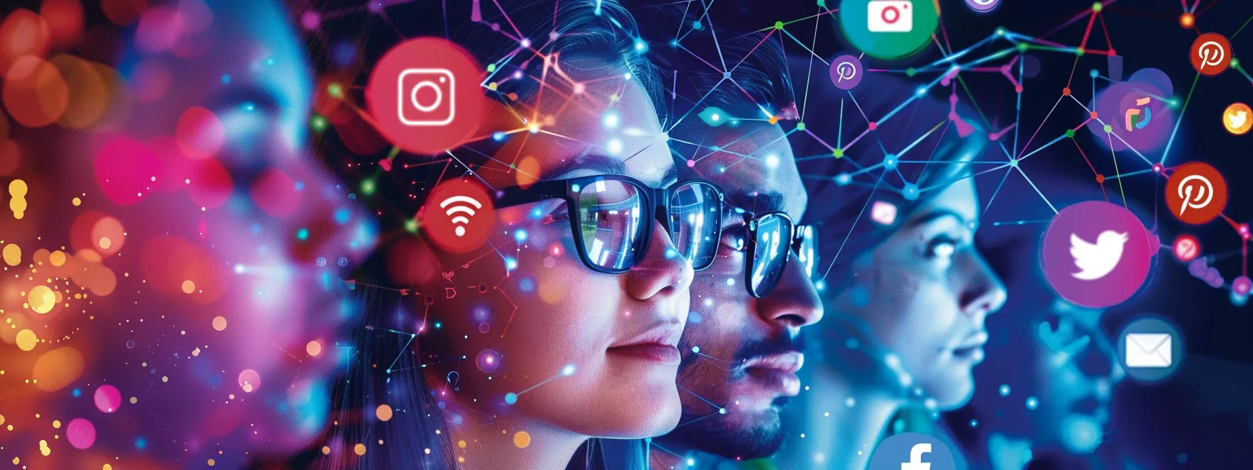 a vibrant visual of a small business owner engaging with a diverse group of customers on different social media platforms, each showcasing unique features like community engagement on facebook, visual appeal on instagram, networking on linkedin, real-time interaction potential on x, and reach among younger audiences on tiktok.